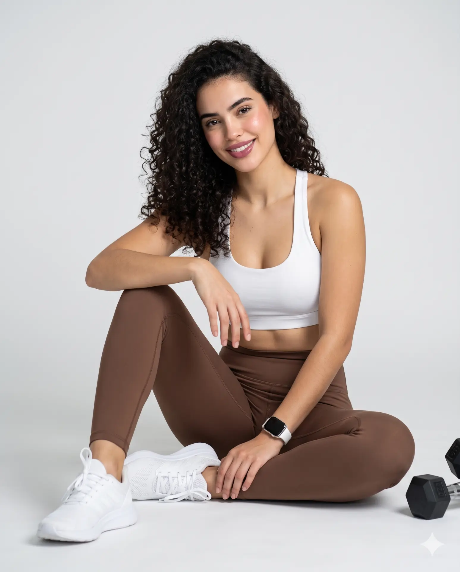 Legging Marrom no Chão
