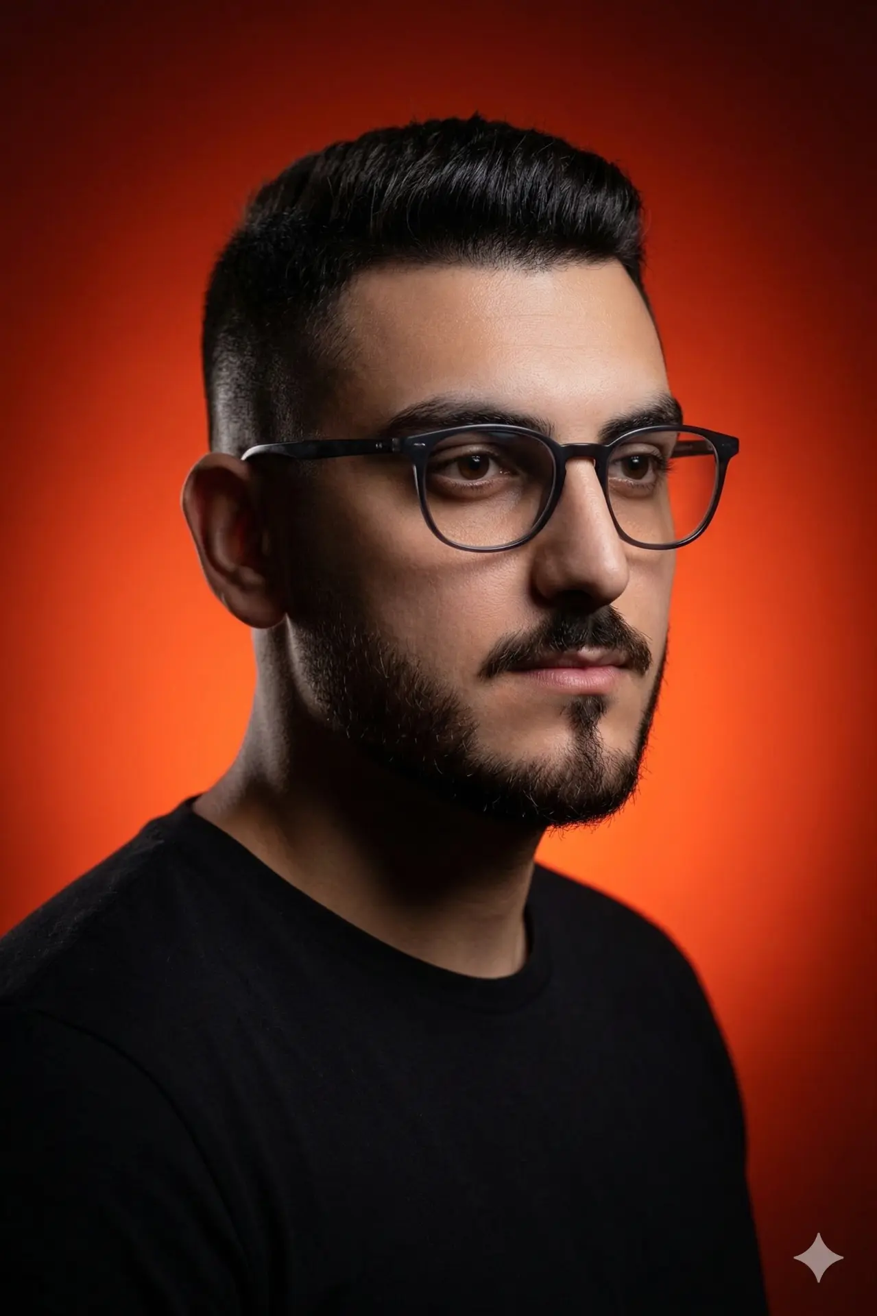 Retrato Fundo Laranja