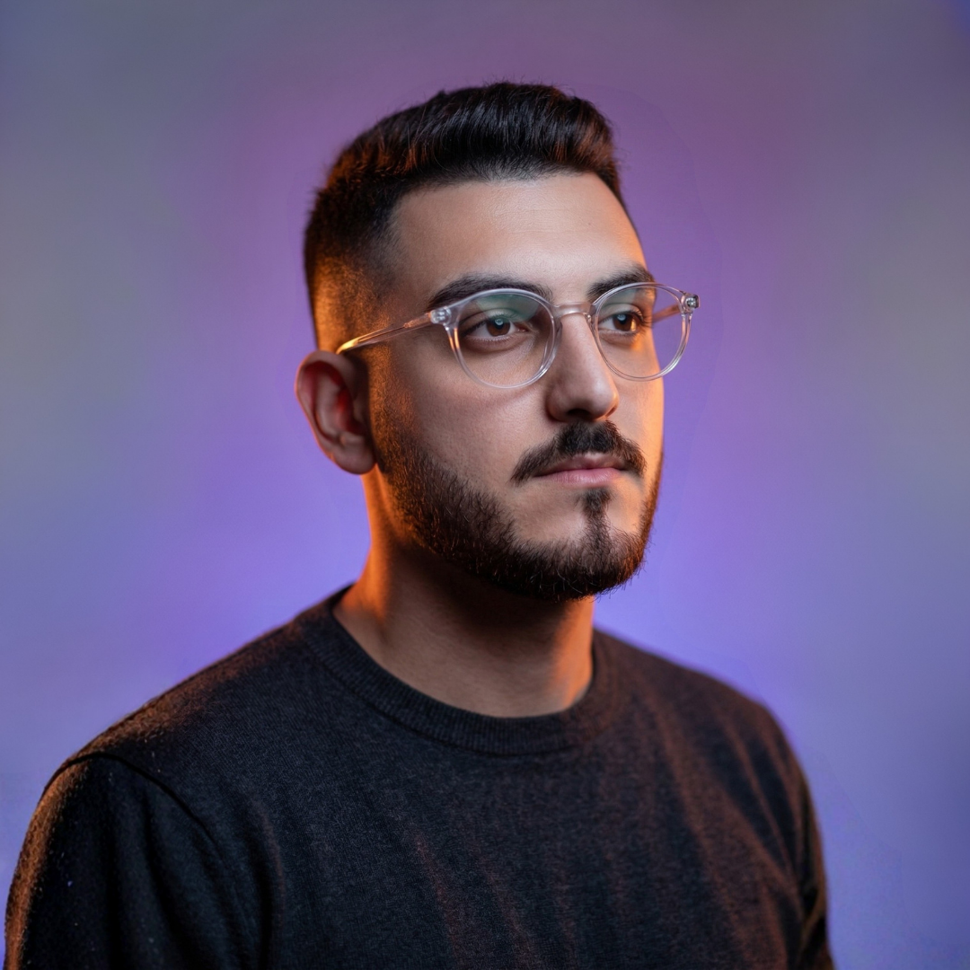 Retrato Roxo e Laranja