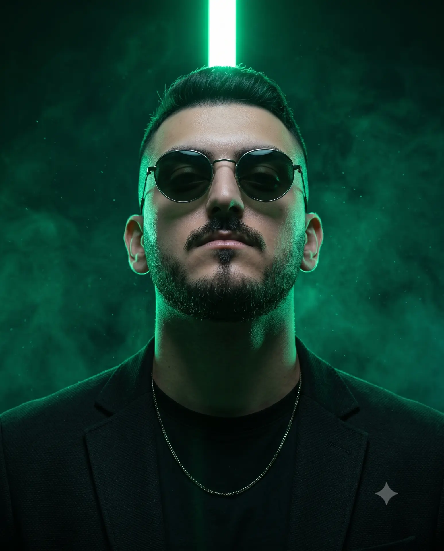 Neon Verde com Óculos
