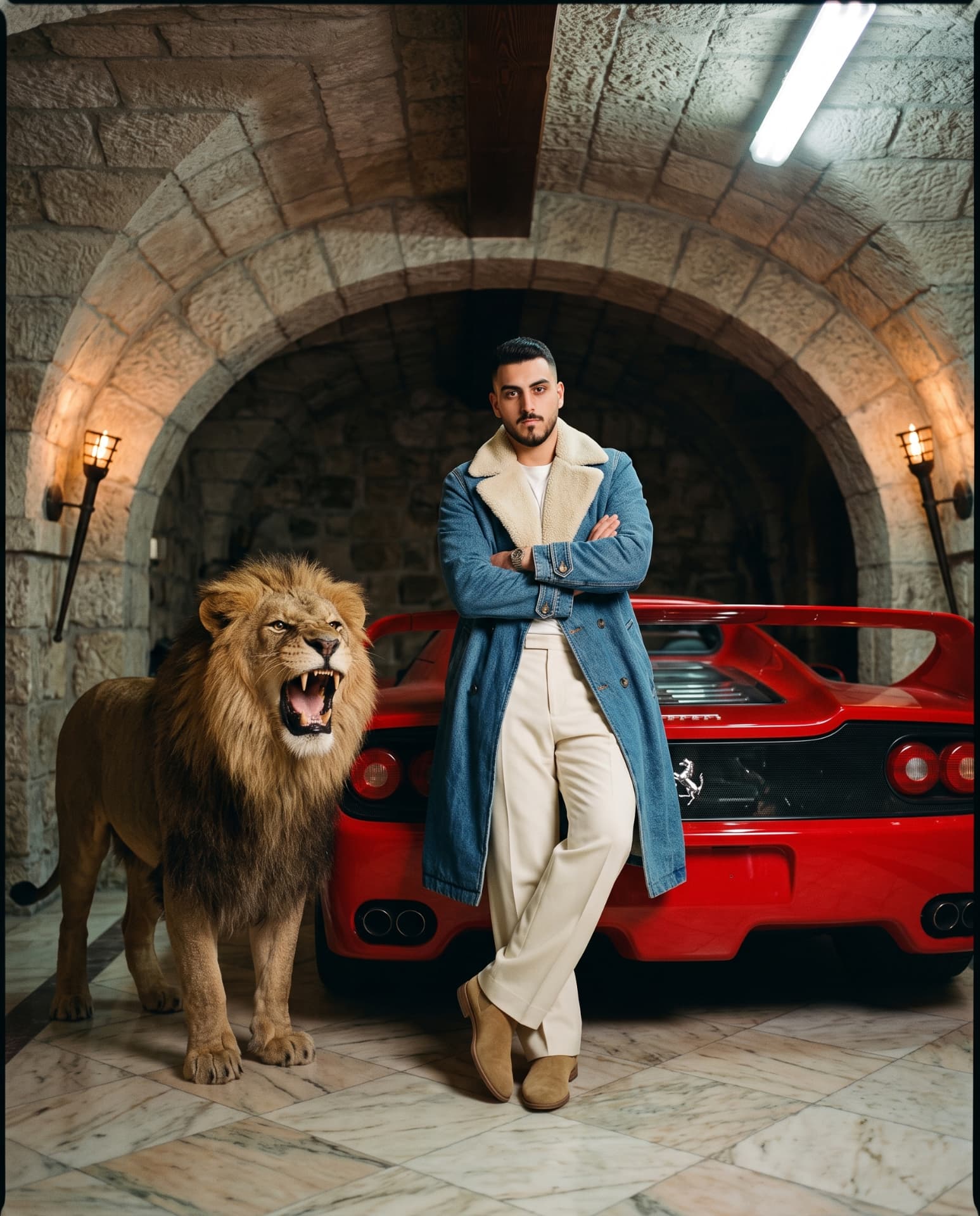 Leão e Supercarro